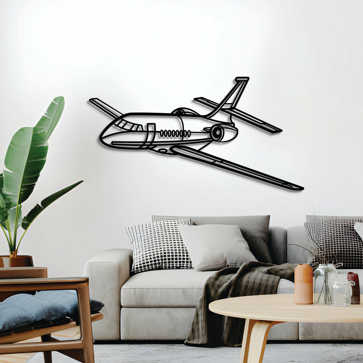 Falcon 2000 Angle Metal Aircraft Wall Art - NCP0566