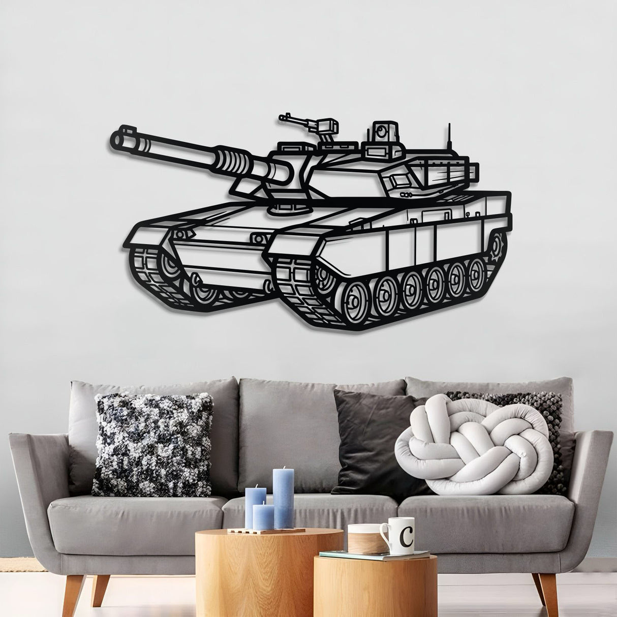K2 Black Panther Metal Tank Wall Art - NCP0640