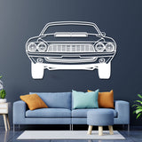 1972 Challanger Front View Metal Car Wall Art - NC0146