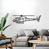 AS‑350 B3 ASTAR silhouette — sleek metal design with floating mount, ideal for hangar or office