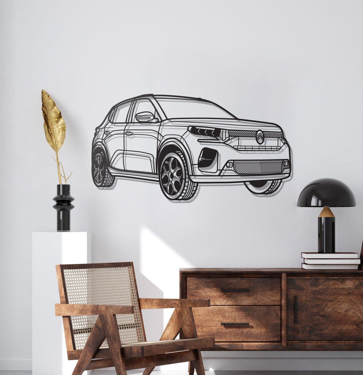 E C3 Perspective Metal Car Wall Art - NC1217