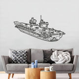 HMS Queen Elizabeth Metal Aircraft Carrier Wall Art - NCP0671