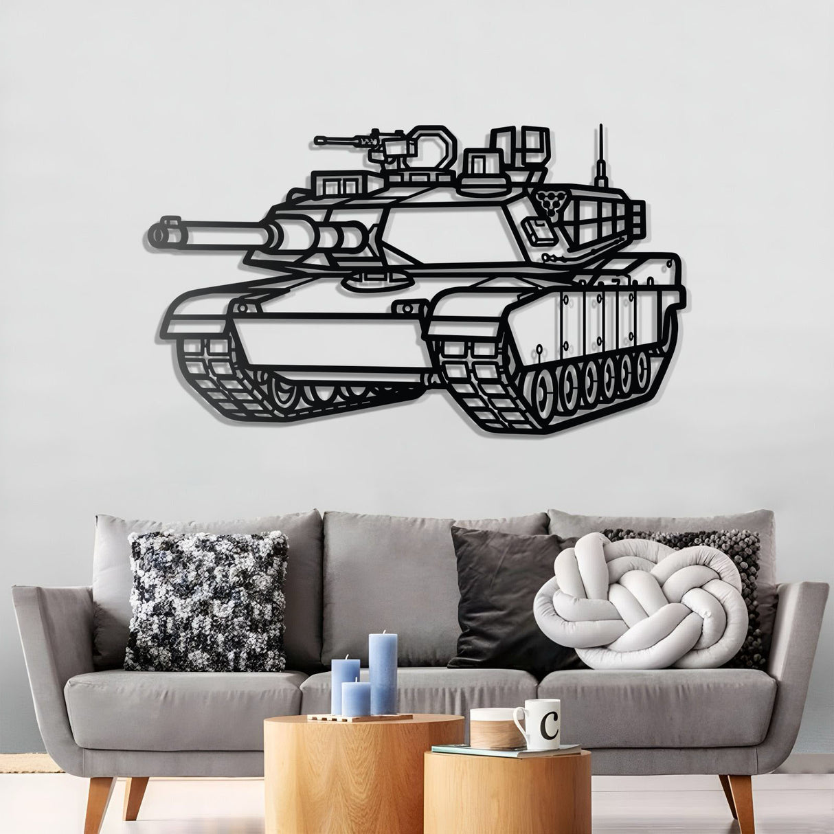 M1 Abrams Metal Tank Wall Art - NCP0629