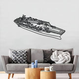 USS Gerald R. Ford Metal Aircraft Carrier Wall Art - NCP0672