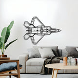 F-22 Raptor Top Metal Aircraft Wall Art - NCP0080