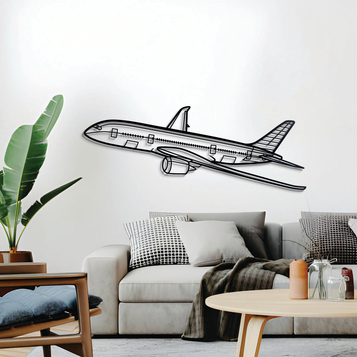 787 Angle Metal Aircraft Wall Art - NCP0013