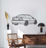 E46 Back View Perspective Metal Car Wall Art - NC1227