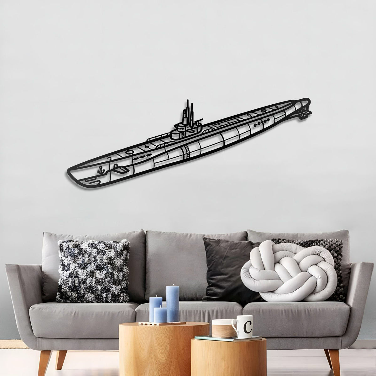 Balao Class Metal Submarine Wall Art - NCP0648