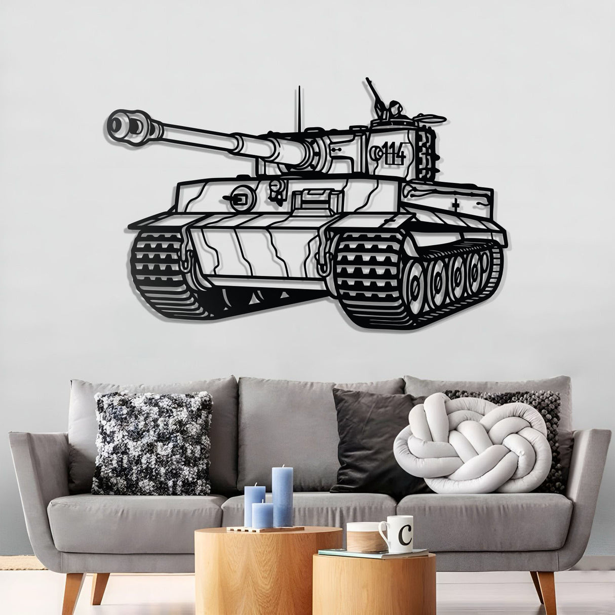 Tiger I Metal Tank Wall Art - NCP0626