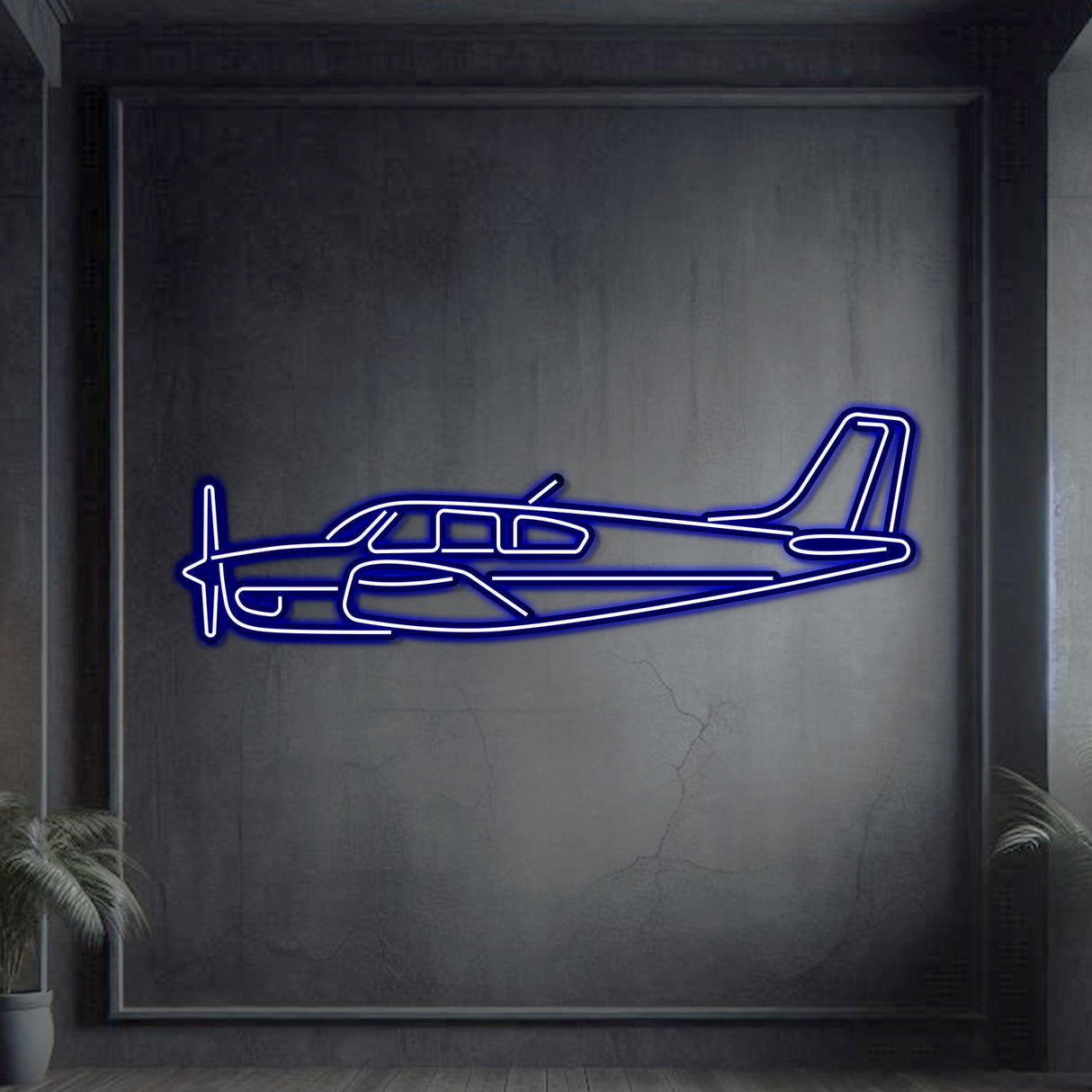 Bonanza F33A Metal Neon Aircraft Wall Art - NCN0017