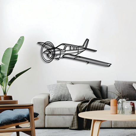 Matte‑finish Beechcraft A‑36 Bonanza aircraft wall art, ideal avgeek anniversary or housewarming gift