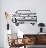 E30 Back View Perspective Metal Car Wall Art - NC1225