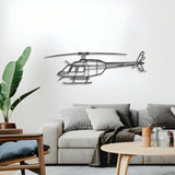 206B-3 JetRanger III Metal Aircraft Wall Art - NCP0356