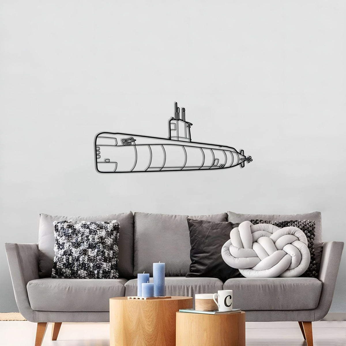 Skate Class Metal Submarine Wall Art - NCP0669