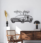 Delorean Perspective Metal Car Wall Art - NC1218