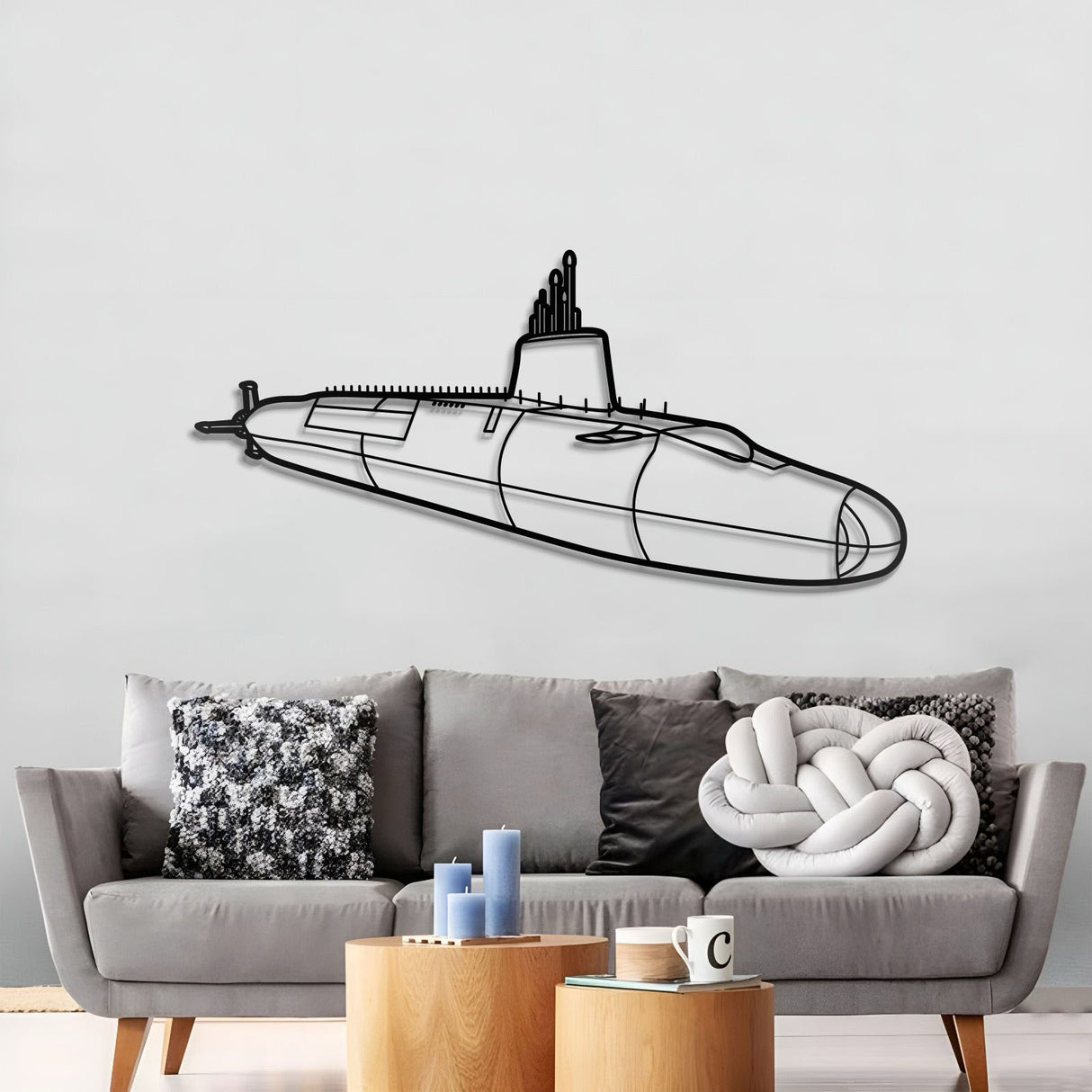 HMS Vanguard Metal Submarine Wall Art - NCP0651