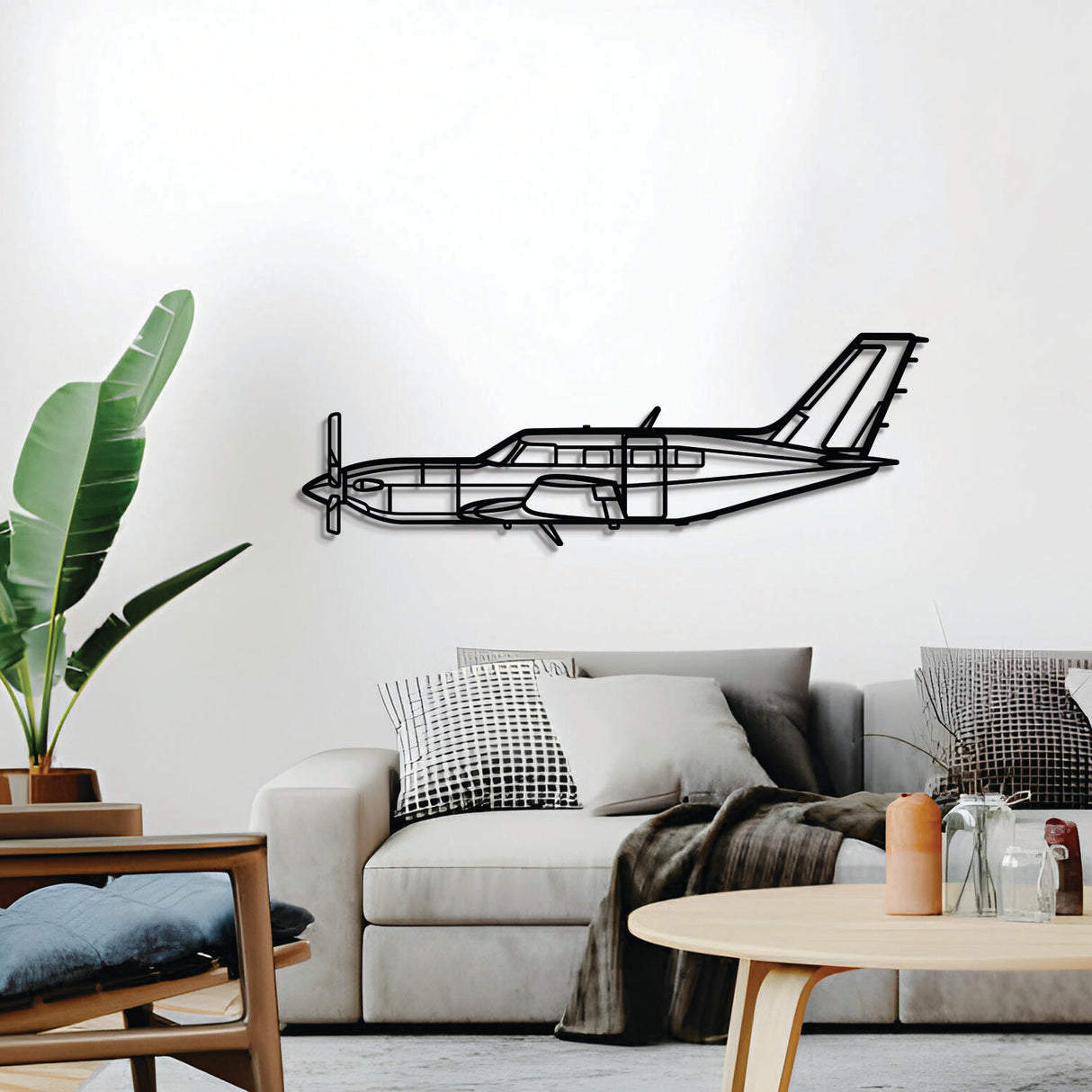 Matte-finish M500 Meridian aircraft wall art, perfect avgeek gift for aviation enthusiasts on special occasions
