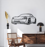 Taycan Perspective Metal Car Wall Art - NC1133