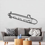 Virginia Class Metal Submarine Wall Art - NCP0643
