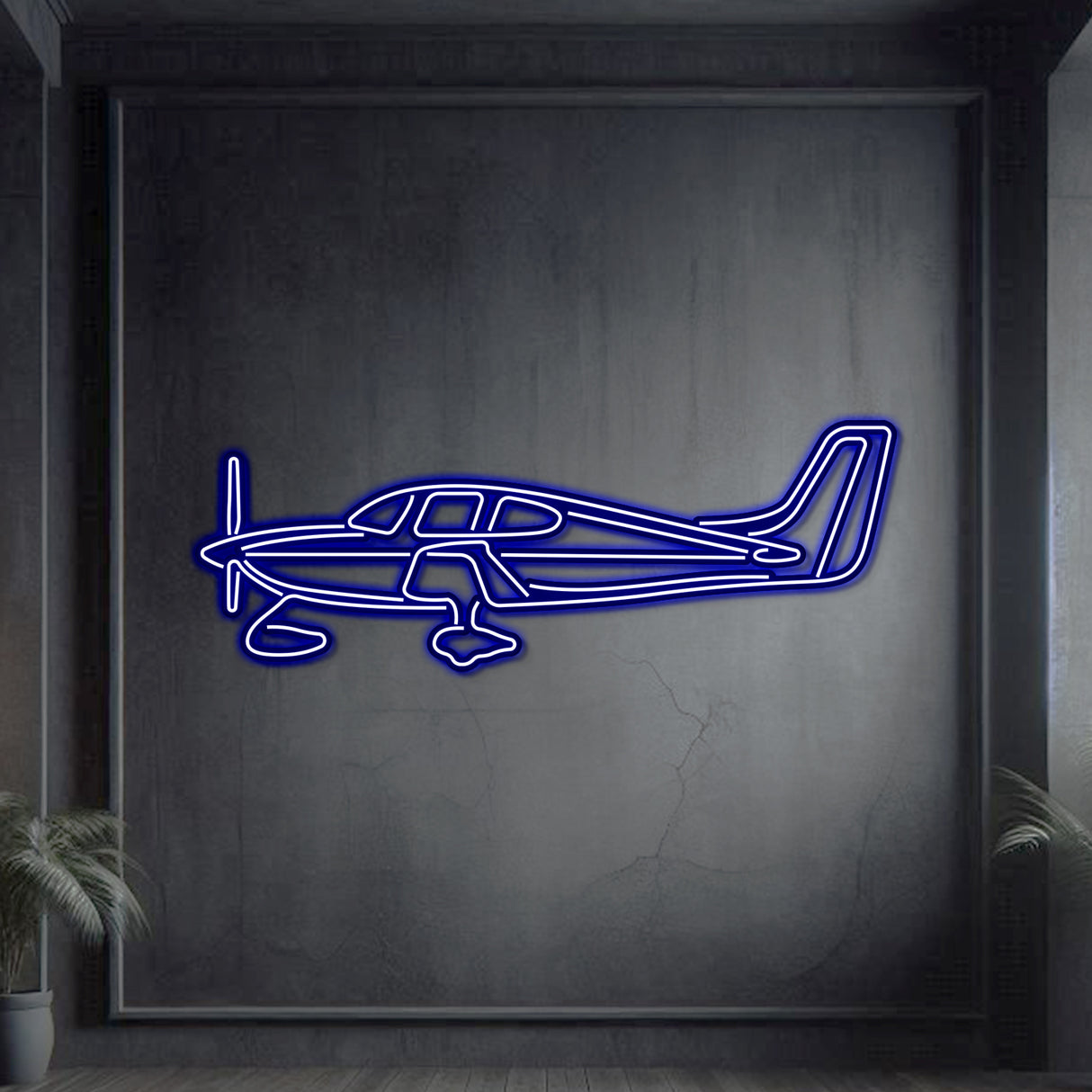 SR22 Metal Neon Aircraft Wall Art - NCN0063