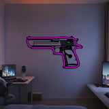 Desert Eagle Metal Neon Weapon Wall Art - NCN0066