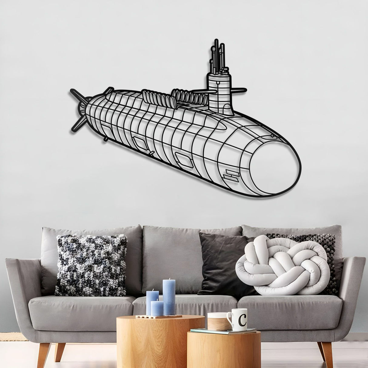 Columbia Class Metal Submarine Wall Art - NCP0646