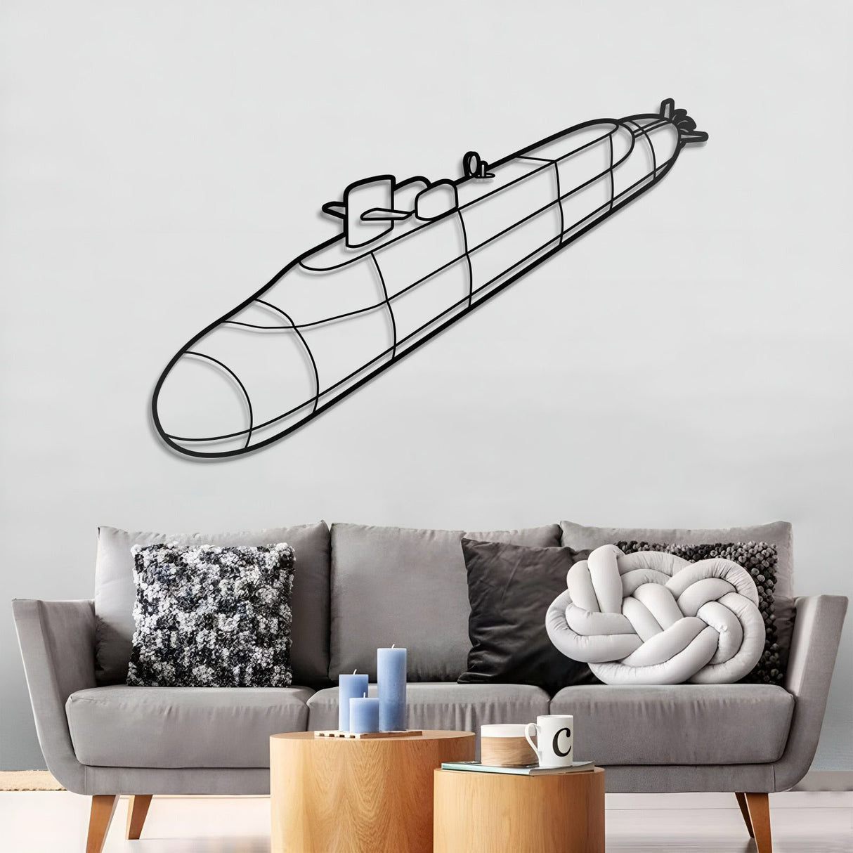 Ohio Class Metal Submarine Wall Art - NCP0644