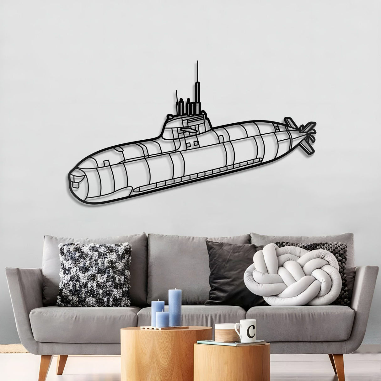 Type 212 Metal Submarine Wall Art - NCP0649