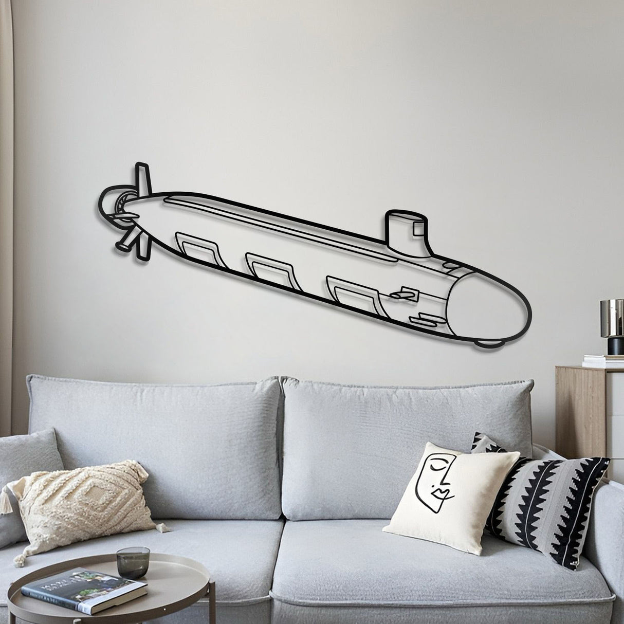 Virginia Class Metal Submarine Wall Art - NCP0643