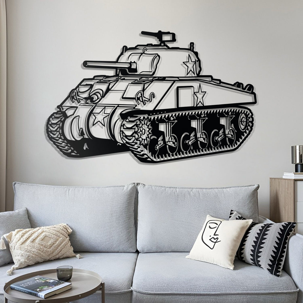 M4 Sherman Metal Tank Wall Art - NCP0631