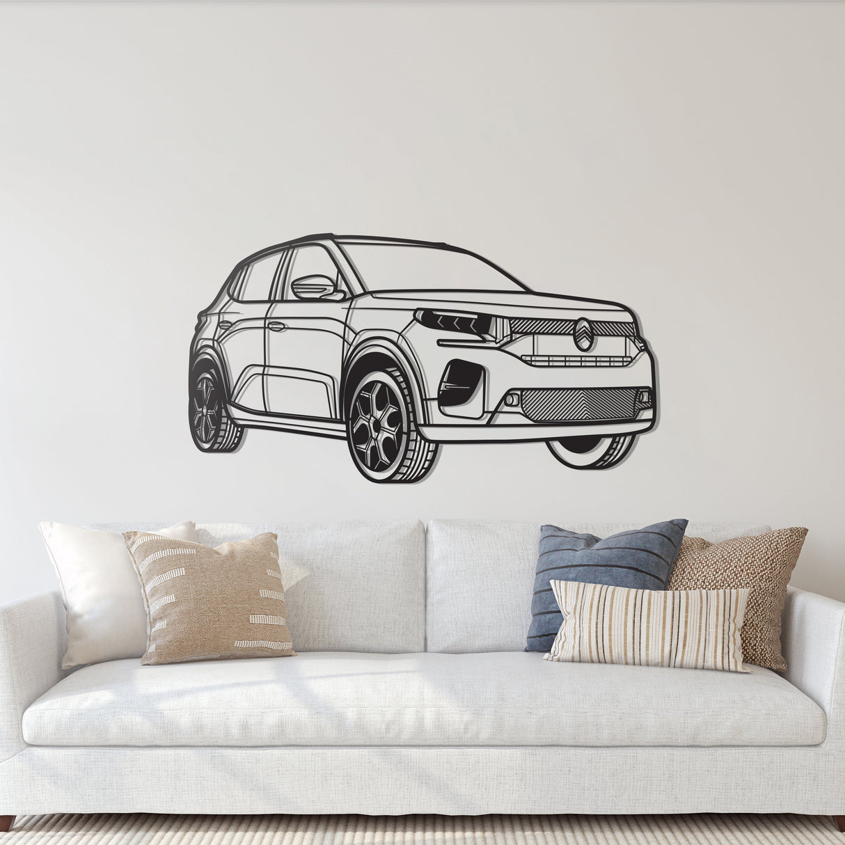 E C3 Perspective Metal Car Wall Art - NC1217