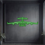 C-17 Globemaster III Metal Neon Aircraft Wall Art - NCN0018