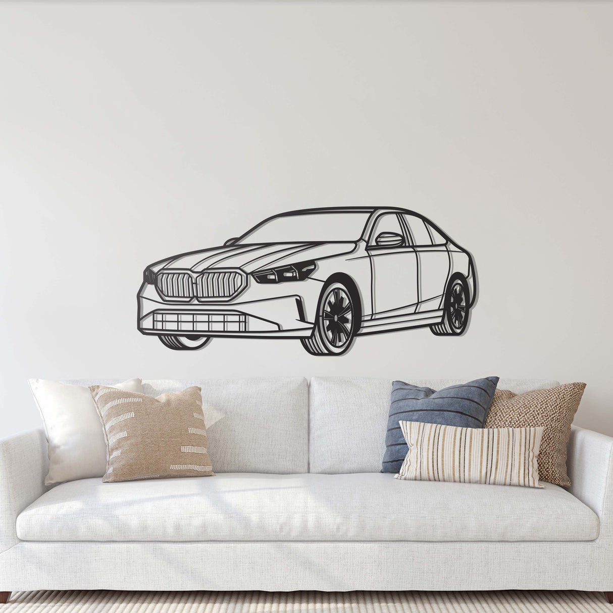 2024 530E Sedan Perspective Metal Car Wall Art - NC1223