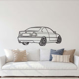 E46 Back View Perspective Metal Car Wall Art - NC1227