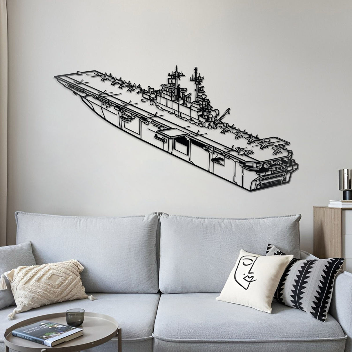 USS America (LHA-6) Metal Aircraft Carrier Wall Art - NCP0674