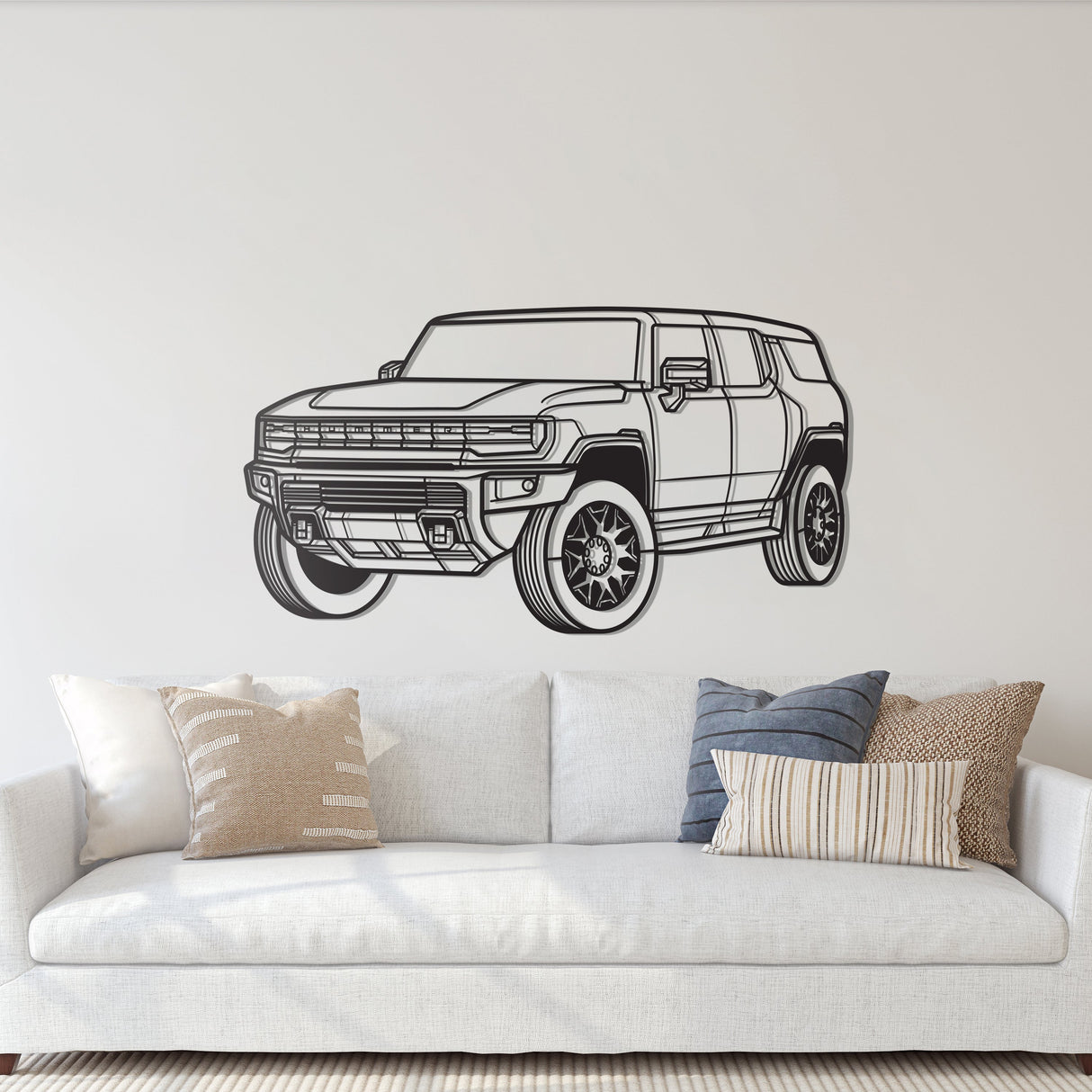 Hummer Perspective Metal Car Wall Art - NC1210