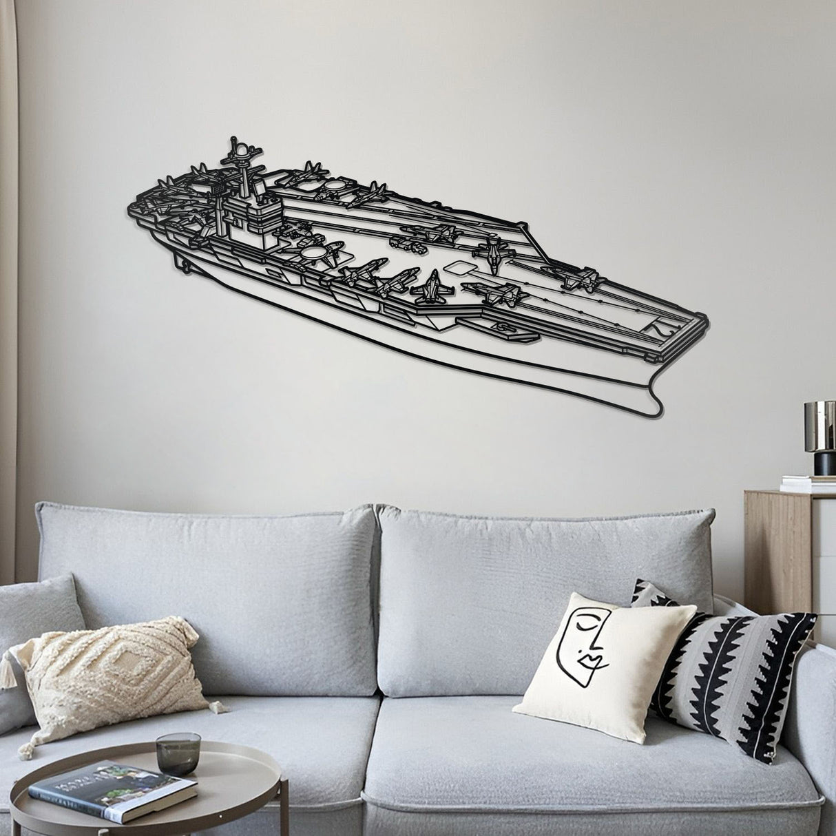 USS Gerald R. Ford Metal Aircraft Carrier Wall Art - NCP0672