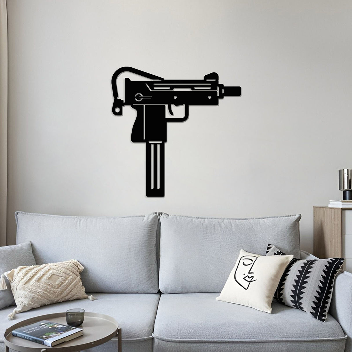 Uzi Metal Weapon Wall Art - NCP0684