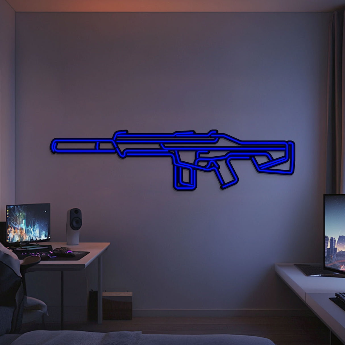Phantom Metal Neon Weapon Wall Art - NCN0070