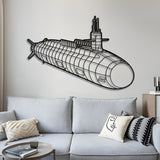 Columbia Class Metal Submarine Wall Art - NCP0646