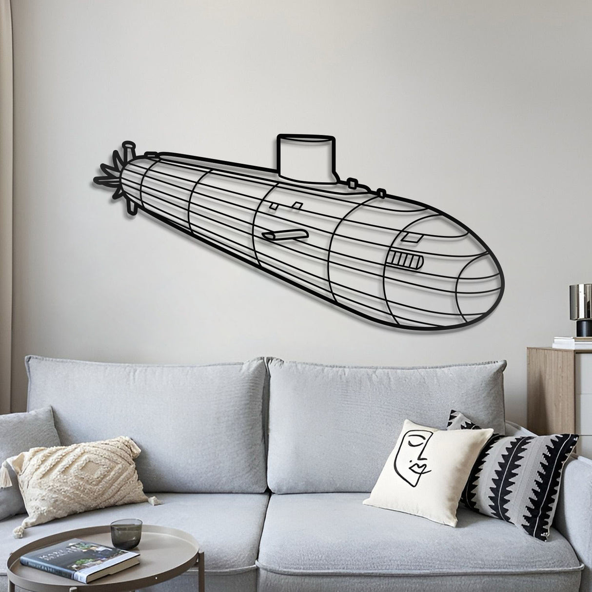 Seawolf Class Metal Submarine Wall Art - NCP0647