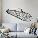 Seawolf Class Metal Submarine Wall Art - NCP0647