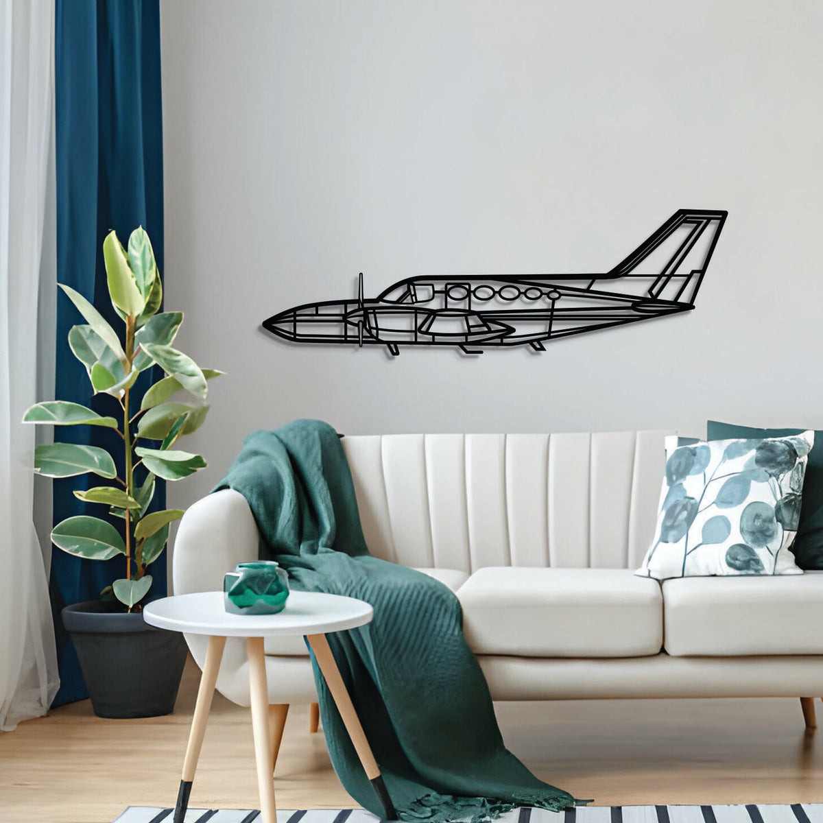 Matte-finish Aero Commander 421 aircraft wall art, perfect aviation heritage gift for special occasions like anniversaries or promotions