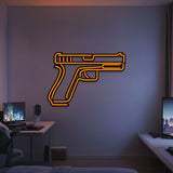 Glock Metal Neon Weapon Wall Art - NCN0065