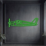 PA-28 Cherokee Metal Neon Aircraft Wall Art - NCN0056