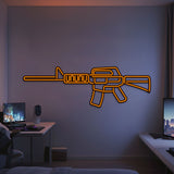 M4A1 Metal Neon Weapon Wall Art - NCN0062