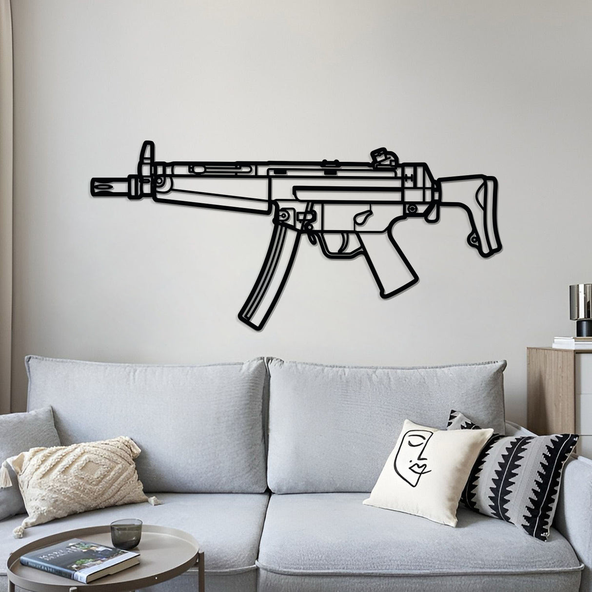 MP5 Metal Weapon Wall Art - NCP0686