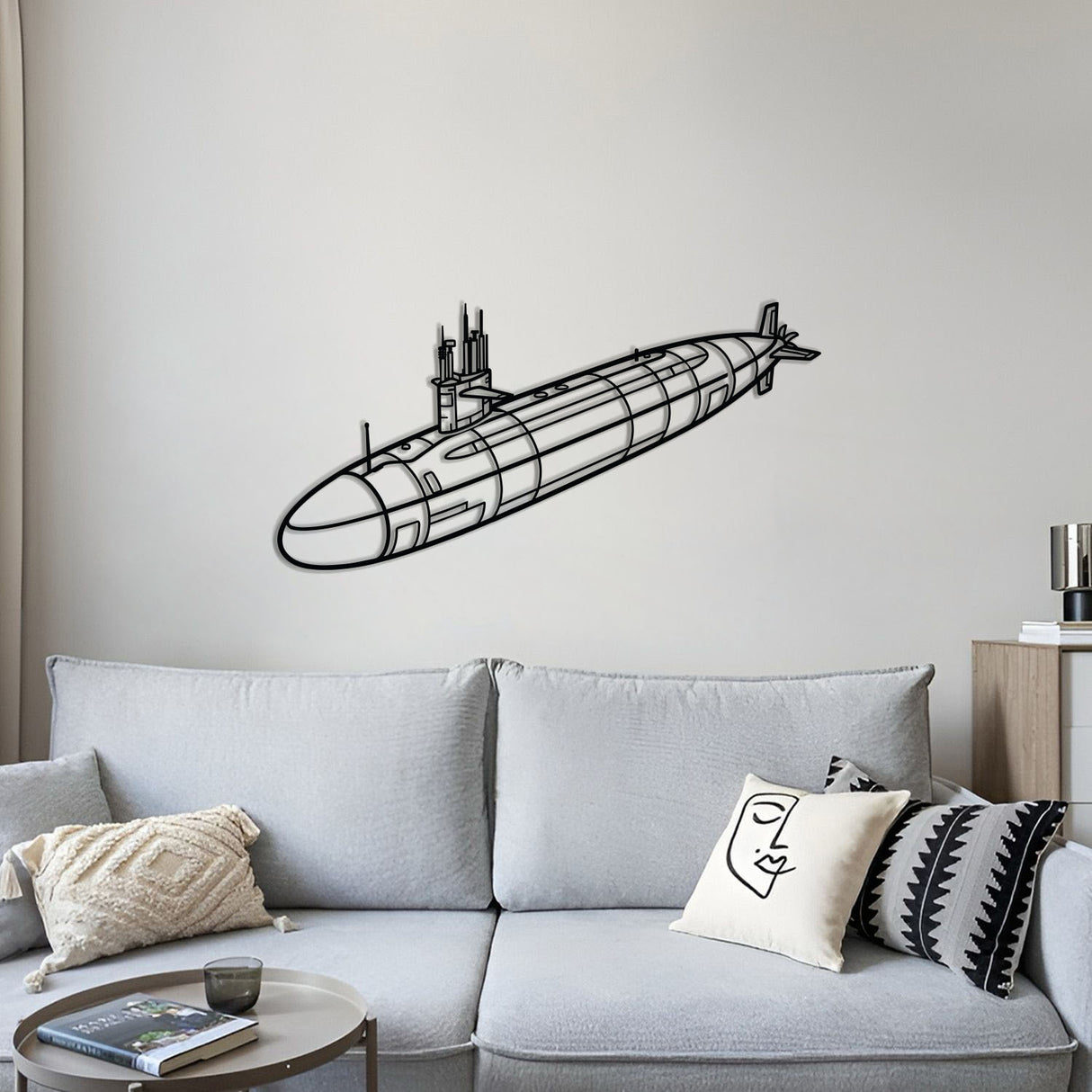 Permit Class Metal Submarine Wall Art - NCP0668