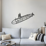 Permit Class Metal Submarine Wall Art - NCP0668