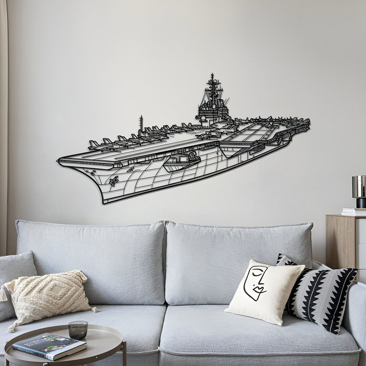 USS Kitty Hawk Metal Aircraft Carrier Wall Art - NCP0673
